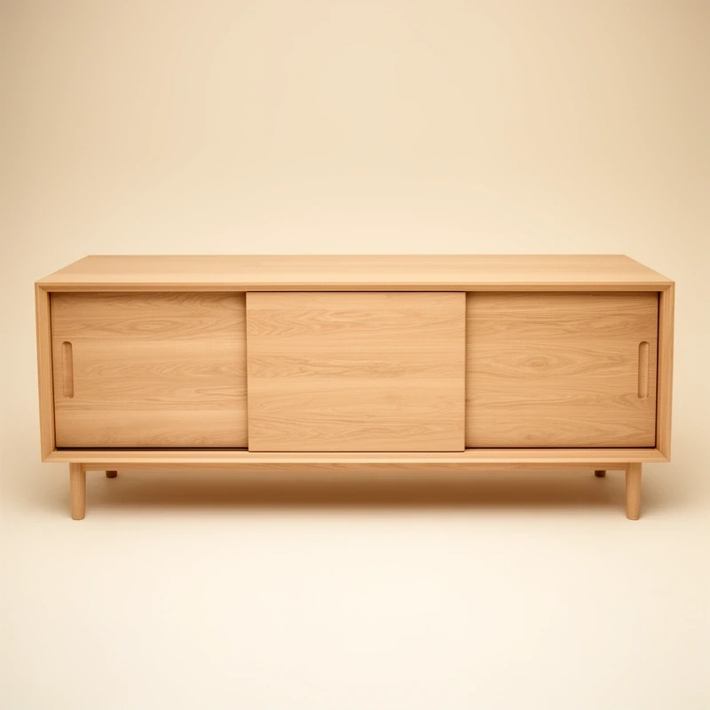 Oak sideboard, three doors