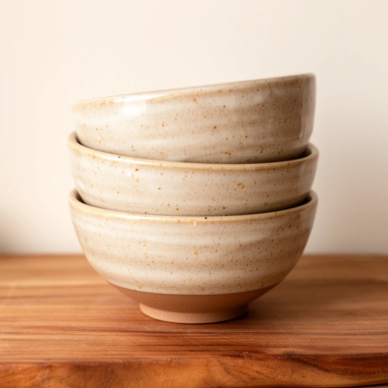 Stoneware bowls, set of four